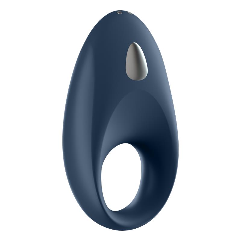 SATISFYER - ANEL PENIANO VIBRATÓRIO COM APP E BLUETOOTH AZUL