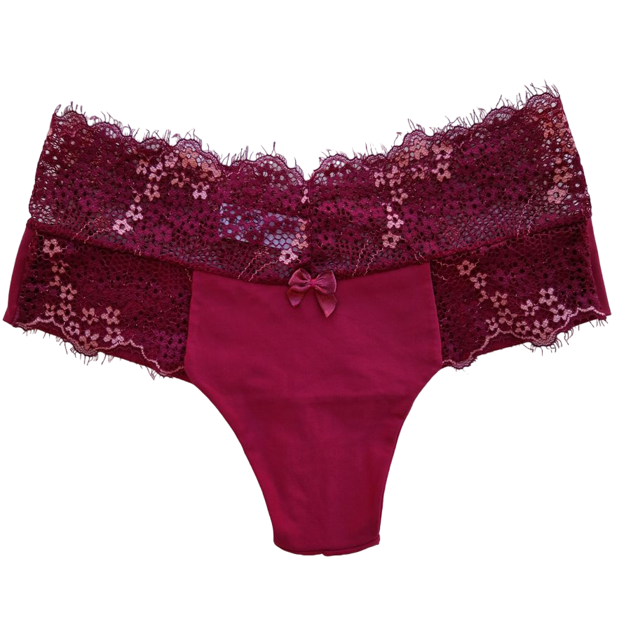 TANGA FIO COM CÓS DE RENDA - BORDO