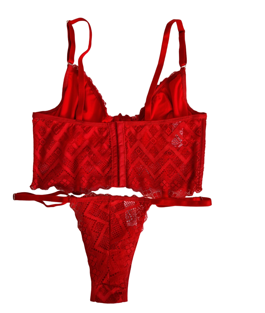 CONJUNTO CROPPED CHANEL - VERMELHO