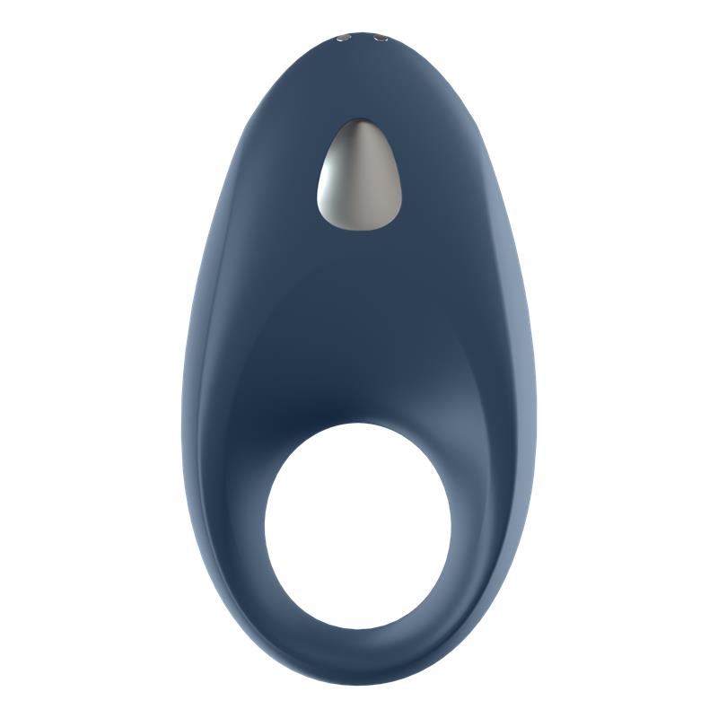 SATISFYER - ANEL PENIANO VIBRATÓRIO COM APP E BLUETOOTH AZUL