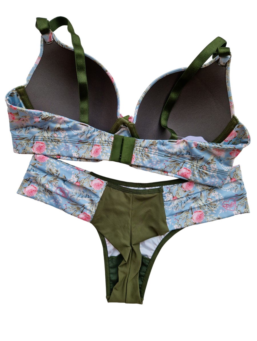 CONJUNTO ENFEITADO – VERDE ESTAMPADO