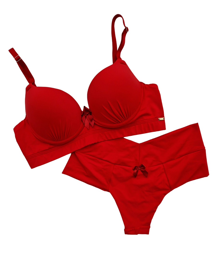 CONJUNTO COM FIO DUPLO – VERMELHO