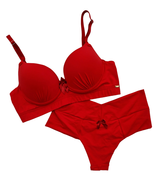 CONJUNTO COM FIO DUPLO – VERMELHO