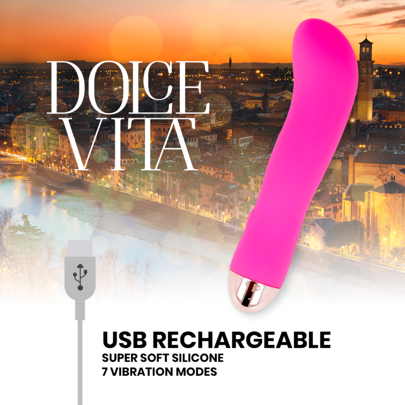 DOLCE VITA - VIBRADOR RECARREGÁVEL  PINK 7