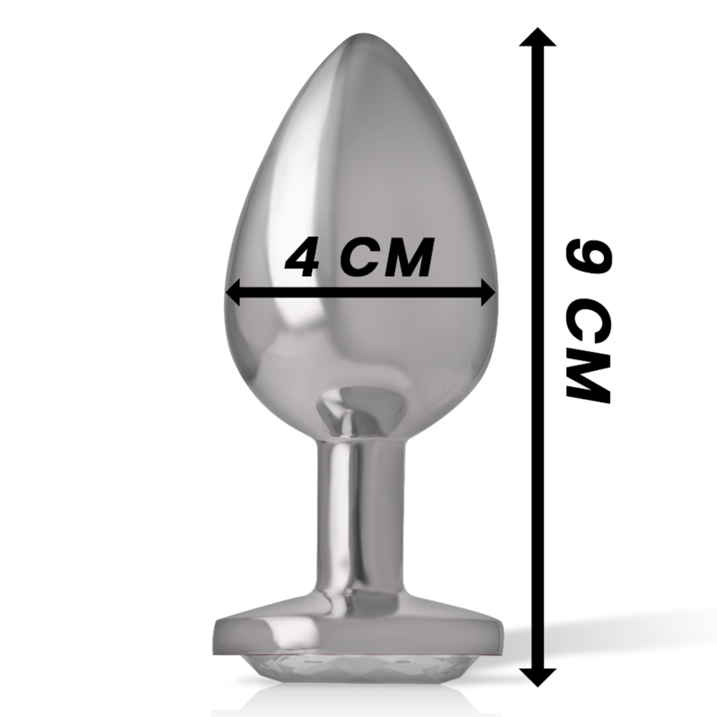 INTENSE - PLUG ANAL DE METAL COM CRISTAL TAMANHO L