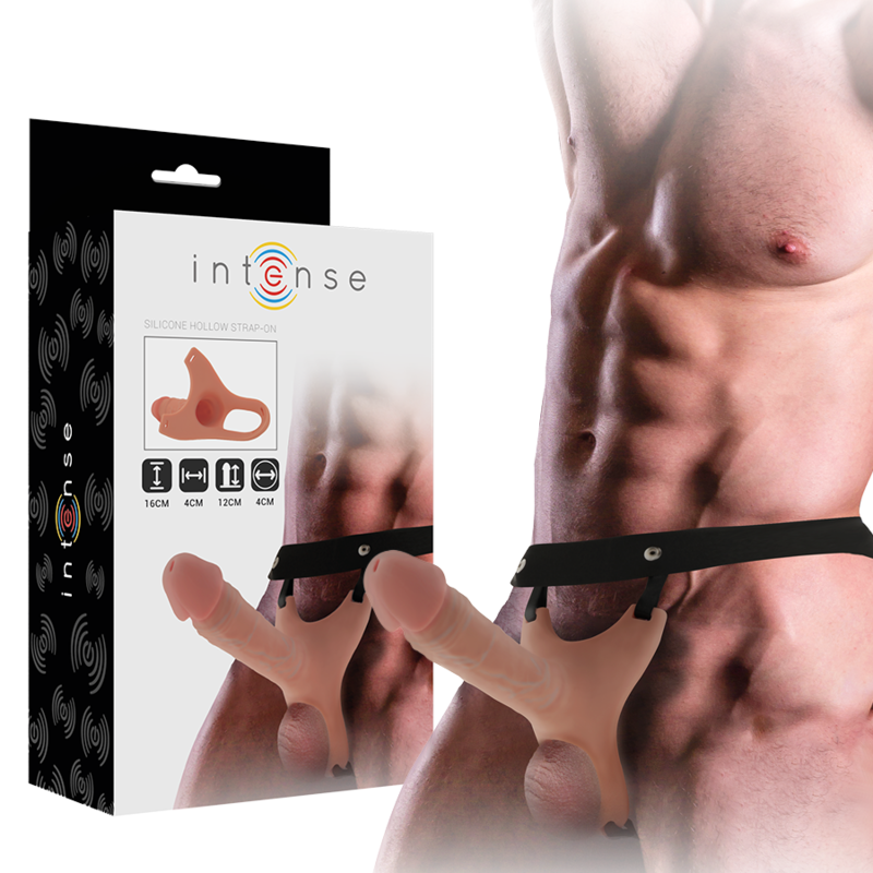 INTENSE - ARNÊS OCO COM DILDO DE SILICONE 16 X 3,5 CM