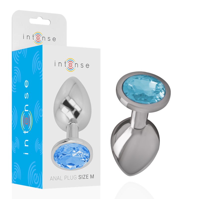 INTENSE - PLUG ANAL DE METAL COM CRISTAL TAMANHO L