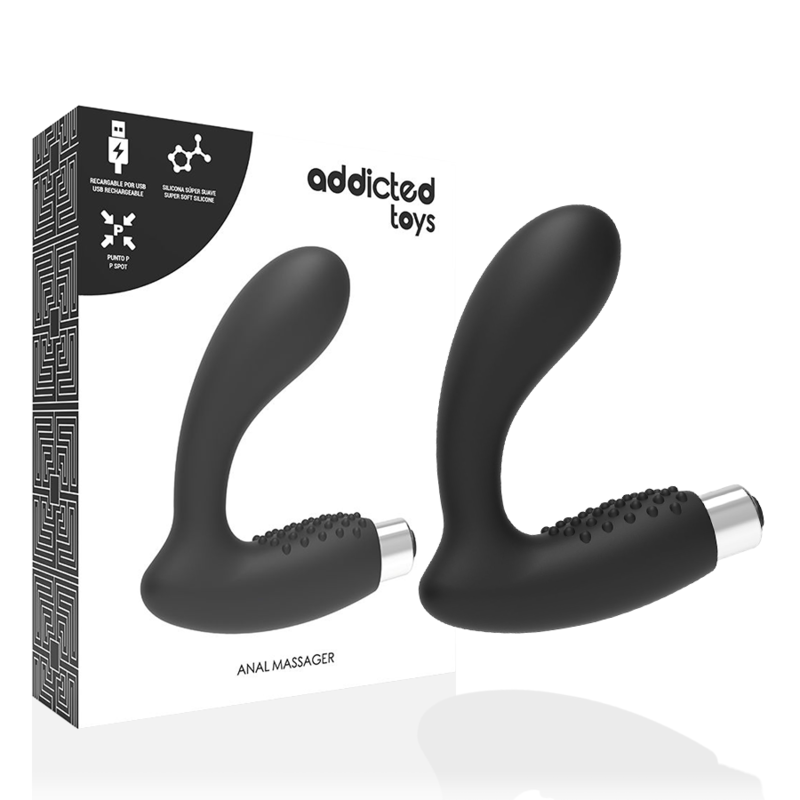 ADDICTED TOYS -VIBRADOR PROSTATICO - MODELO 5 - PRETO