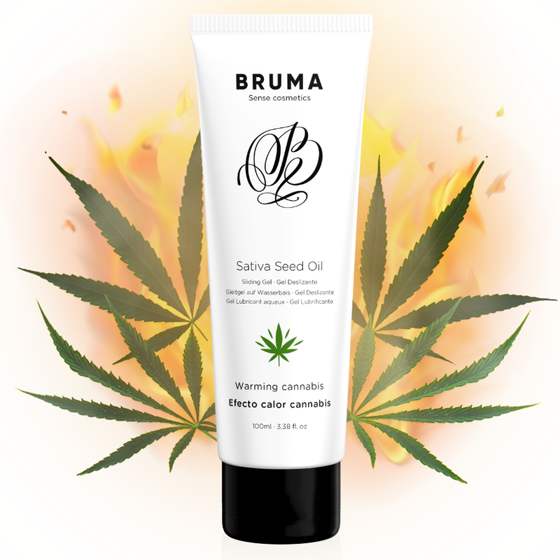 BRUMA - SATIVA SEED OIL SLIDING GEL AQUECEDOR SABOR CANNABIS 100 ML