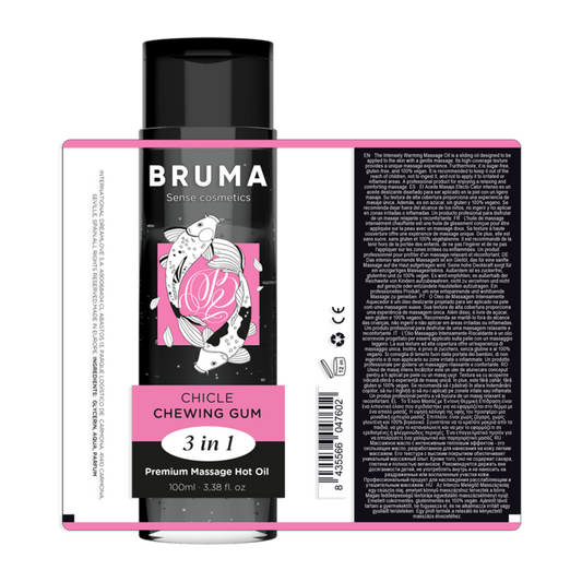 BRUMA - ÓLEO DE MASSAGEM PREMIUM EFEITO CALOR SABOR GOMA  100 ML