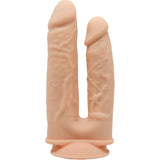 SILEXD - MODELO 1 VIBRADOR DE DUPLA PENETRAÇÃO REALISTA DE SILICONE PREMIUM SILEXPAN COM CONTROLE REMOTO  17,5 / 19,5 CM