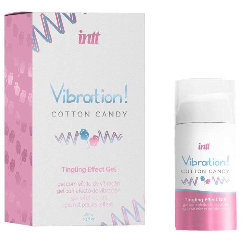 INTT - GEL VIBRADOR LÍQUIDO PODEROSO ESTIMULANTE ÍNTIMO AROMA ALGODÃO DOCE  15 ML