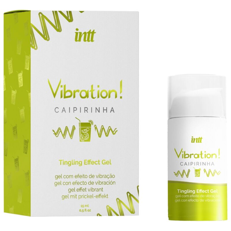 INTT - GEL VIBRADOR LÍQUIDO PODEROSO ESTIMULANTE ÍNTIMO AROMA CAIPIRINHA 15 ML