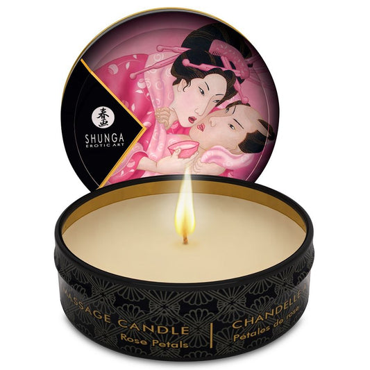 SHUNGA - VELA DE MASSAGEM AROMA DE ROSAS