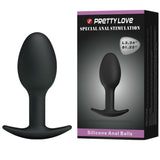 PRETTY LOVE - PLUG ANAL ÂNCORA ERGONÔMICO DE SILICONE PRETO