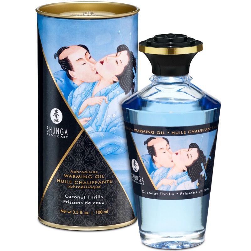 SHUNGA - ÓLEO DE MASSAGEM COM EFEITO CALOR SABOR DE COCO