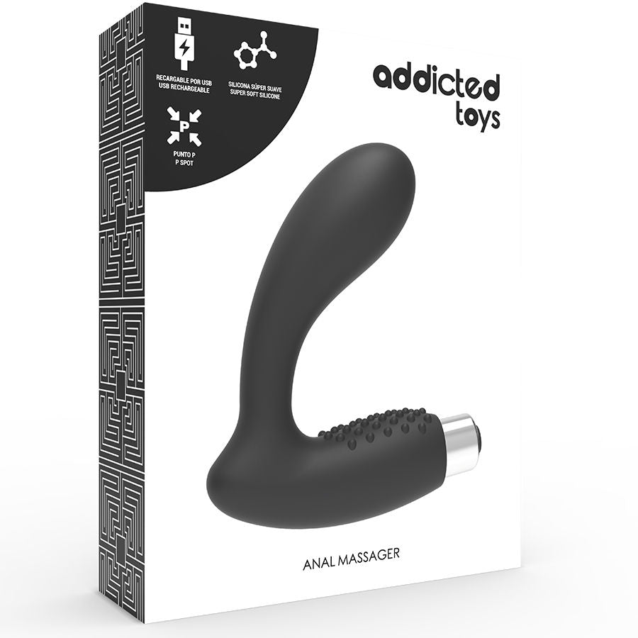 ADDICTED TOYS -VIBRADOR PROSTATICO - MODELO 5 - PRETO