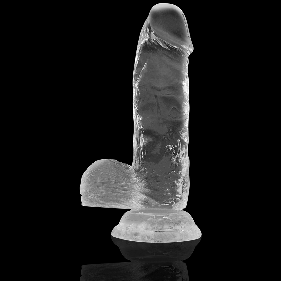 X RAY - DILDO TRANSPARENTE COM BOLAS 15.5 CM X 3.5 CM