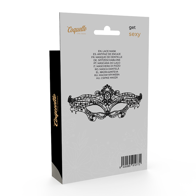 COQUETTE CHIC DESIRE - MASCARA DE RENDA PRETA FINA